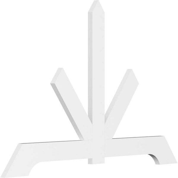 Ekena Millwork Vanguard Architectural Grade PVC Gable Bracket, 84"W x 56"H x 2"D x 6"F, 16/12 Pitch GBP084X56X0206VAN00 - main